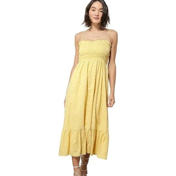 strapless linen plunge neck midi dress Linen Strapless Midi Dress w Slit – Peacocks & Pearls Lexington main image 0